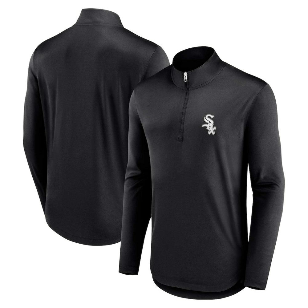 Chicago White Sox Fanatics Quarterback Quarter-Zip Top - Black Tops
