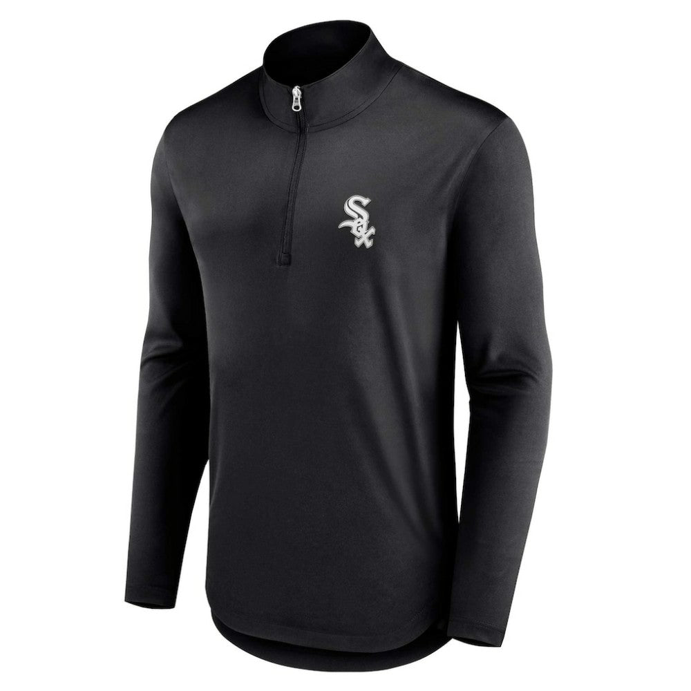 Chicago White Sox Fanatics Quarterback Quarter-Zip Top - Black Tops