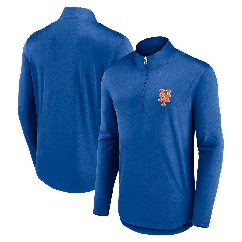New York Mets Fanatics Quarterback Quarter-Zip Top - Royal Tops