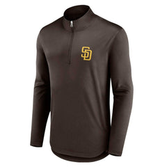 San Diego Padres Fanatics Quarterback Quarter-Zip Top - Brown Tops