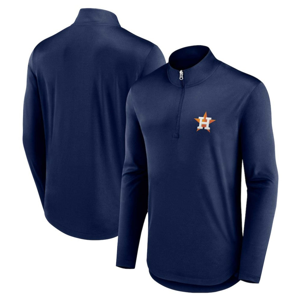 Houston Astros Fanatics Quarterback Quarter-Zip Top - Navy Tops