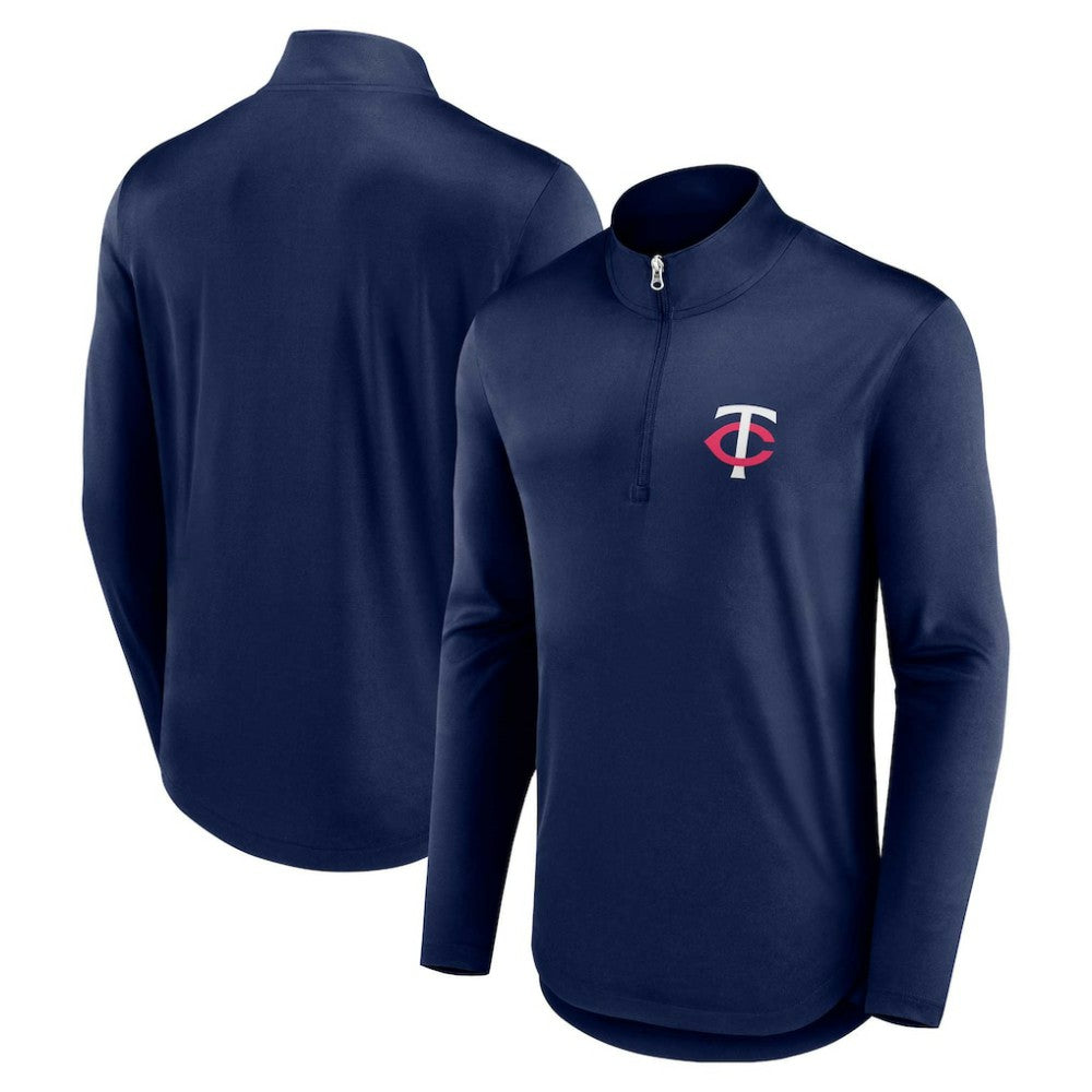 Minnesota Twins Fanatics Quarterback Quarter-Zip Top - Navy Tops