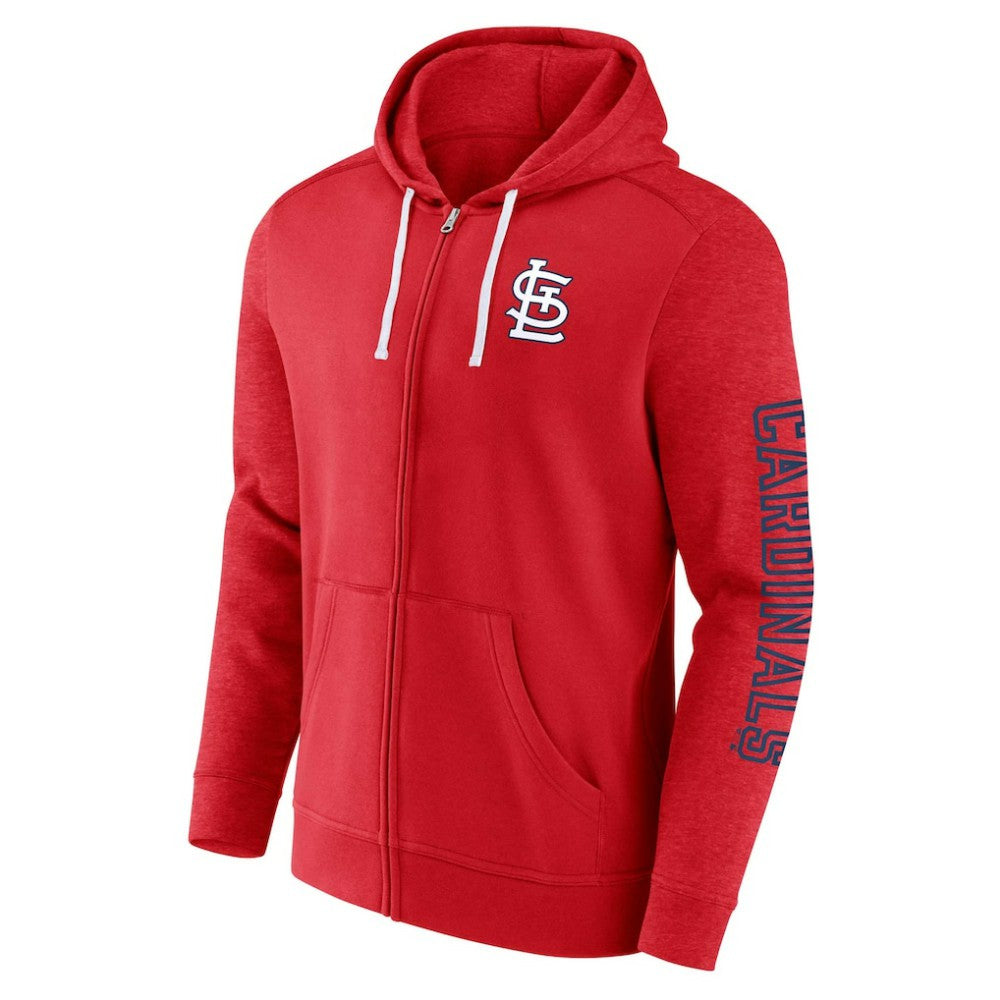 St. Louis Cardinals Fanatics Offensive Line Up Lightweight Full-Zip Hoodie - Red Hoodies