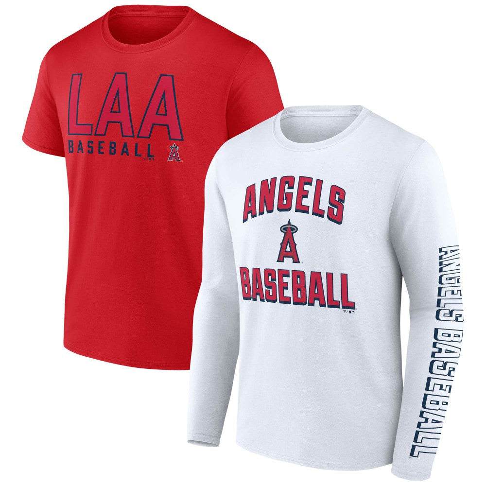 Los Angeles Angels Fanatics Two-Pack Combo T-Shirt Set - Red/White T-shirts