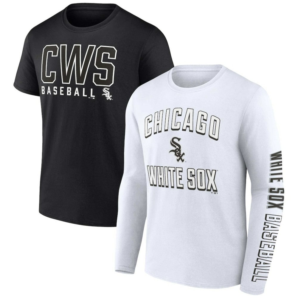 Chicago White Sox Fanatics Two-Pack Combo T-Shirt Set - Black/White T-shirts