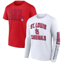 St. Louis Cardinals Fanatics Two-Pack Combo T-Shirt Set - Red/White T-shirts
