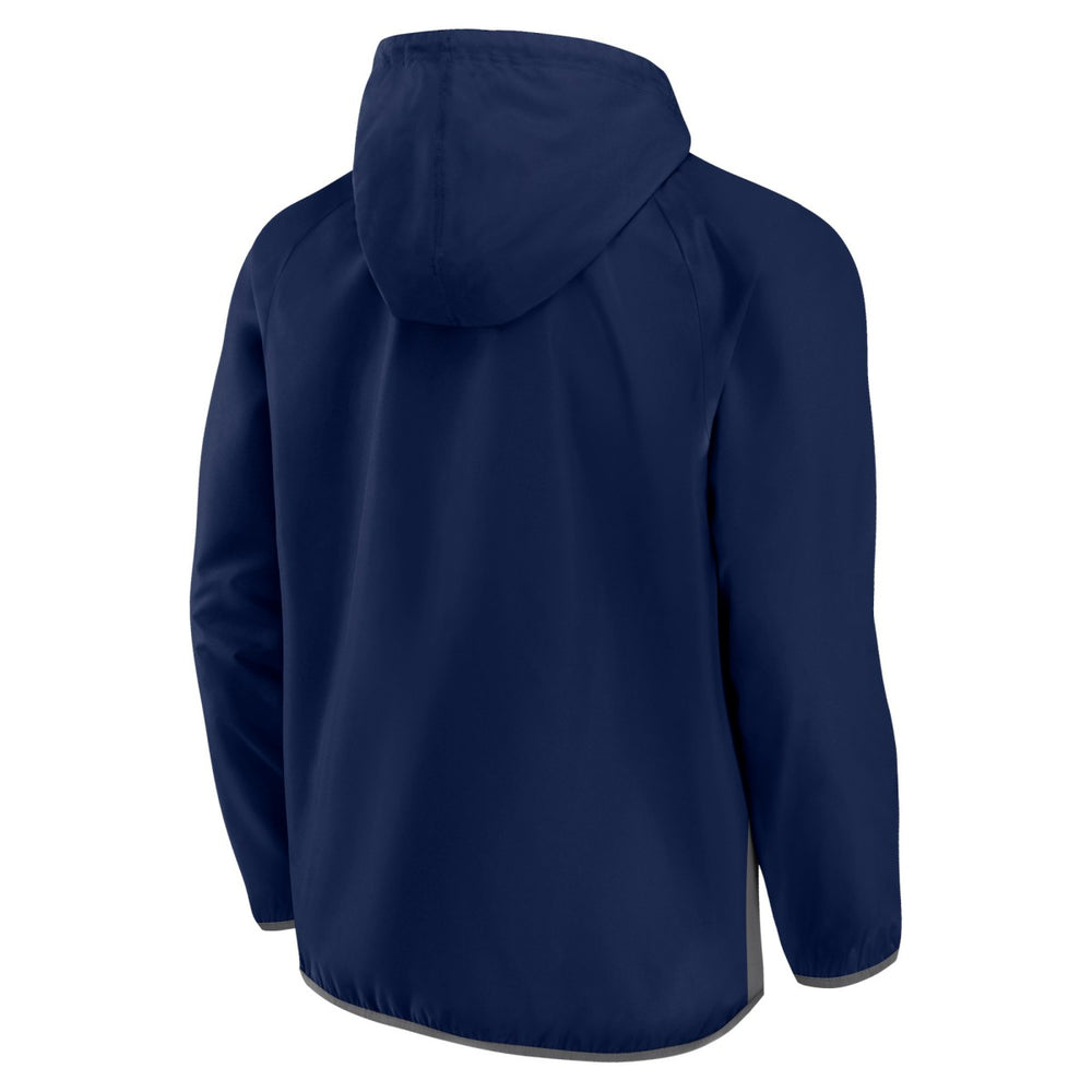 Memphis Grizzlies Anorak Flagrant Foul Color-Block Raglan Hoodie Half-Zip Jacket Navy/Gray