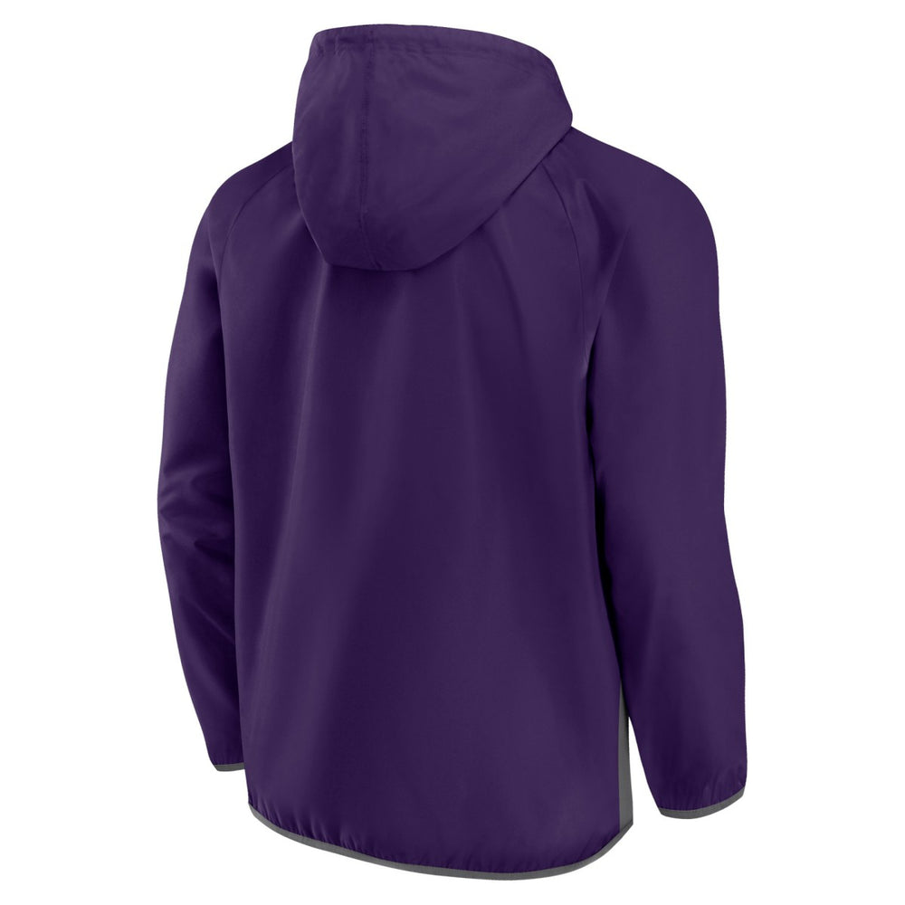 Phoenix Suns Anorak Flagrant Foul Color-Block Raglan Hoodie Half-Zip Jacket Purple/Gray