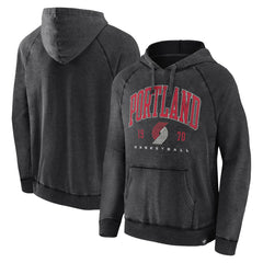 Portland Trail Blazers Foul Trouble Snow Wash Raglan Pullover Hoodie Heather Charcoal