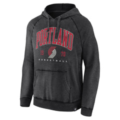 Portland Trail Blazers Foul Trouble Snow Wash Raglan Pullover Hoodie Heather Charcoal