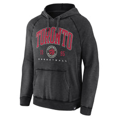 Toronto Raptors Foul Trouble Snow Wash Raglan Pullover Hoodie Heather Charcoal