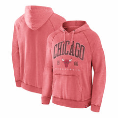 Chicago Bulls Foul Trouble Snow Wash Raglan Pullover Hoodie Heather Red