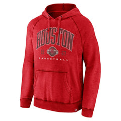 Houston Rockets Foul Trouble Snow Wash Raglan Pullover Hoodie Heather Red