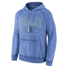 Dallas Mavericks Foul Trouble Snow Wash Raglan Pullover Hoodie Heather Blue
