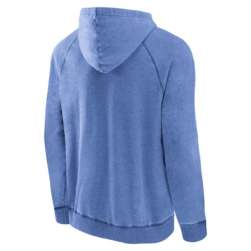 Dallas Mavericks Foul Trouble Snow Wash Raglan Pullover Hoodie Heather Blue