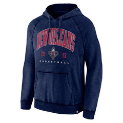New Orleans Pelicans Foul Trouble Snow Wash Raglan Pullover Hoodie Heather Navy