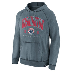 Washington Wizards Foul Trouble Snow Wash Raglan Pullover Hoodie Heather Navy
