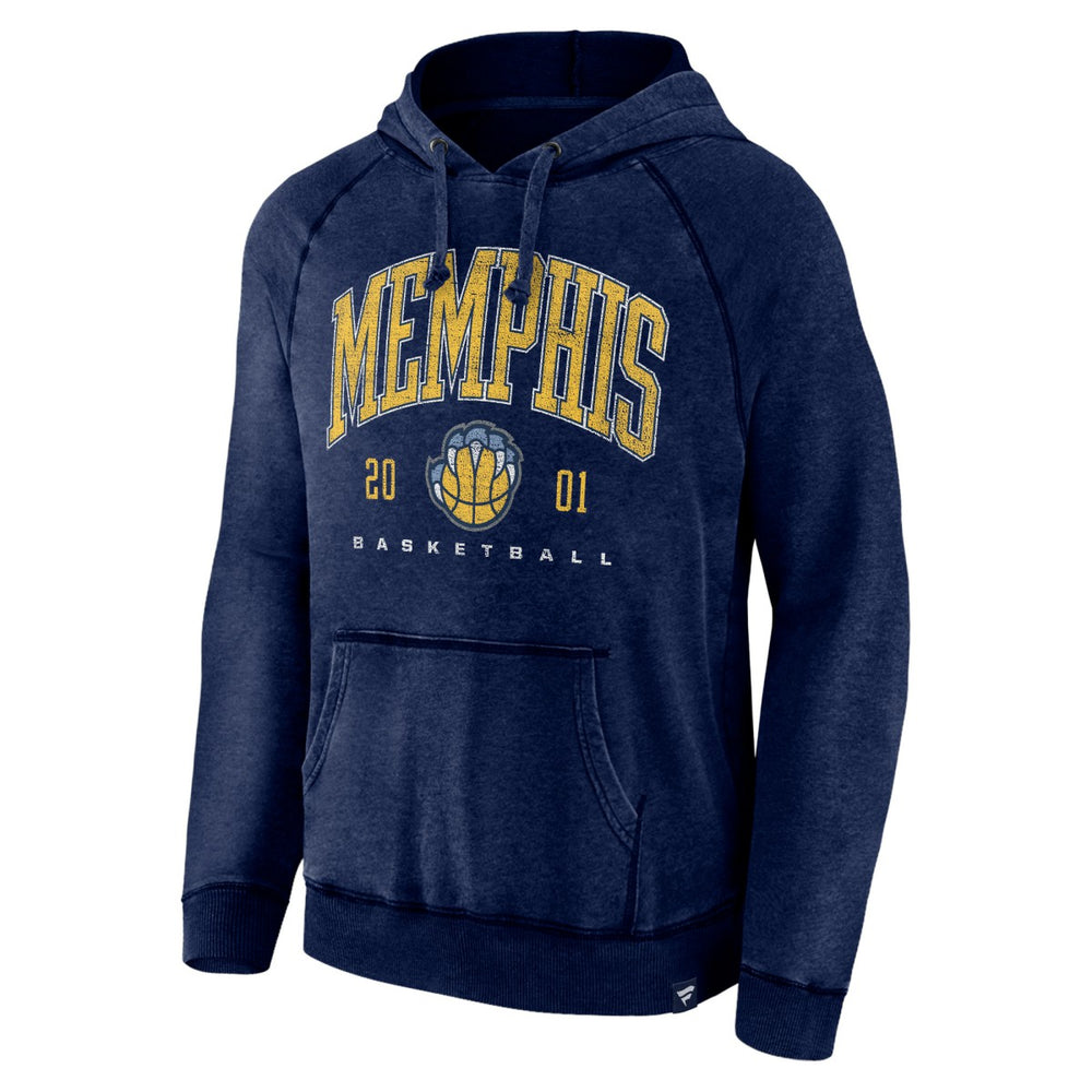 Memphis Grizzlies Foul Trouble Snow Wash Raglan Pullover Hoodie Heather Navy
