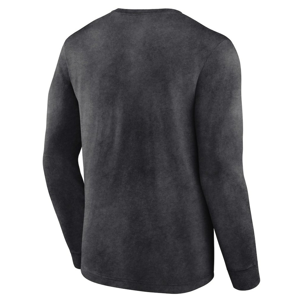 Brooklyn Nets Front Court Press Snow Wash Long Sleeve T-Shirt Heather Charcoal