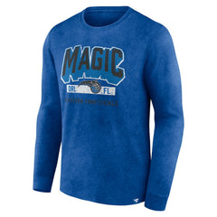 Orlando Magic Front Court Press Snow Wash Long Sleeve T-Shirt Heather Royal