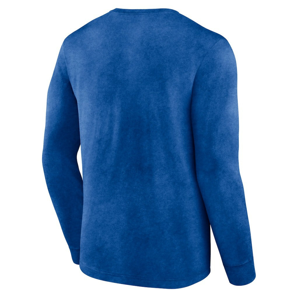 Golden State Warriors Front Court Press Snow Wash Long Sleeve T-Shirt Heather Royal