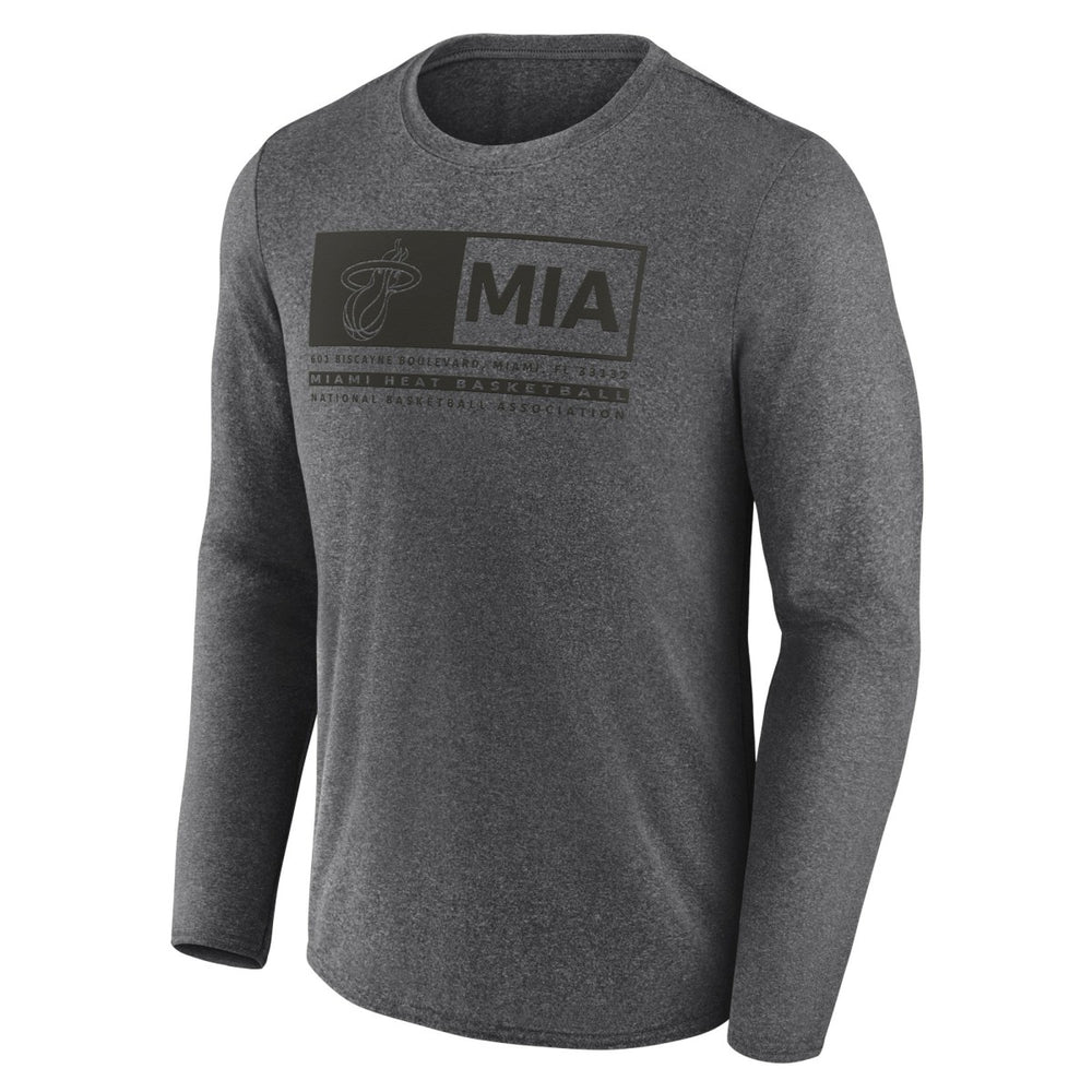 Miami Heat Three-Point Play T-Shirt Heather Charcoal