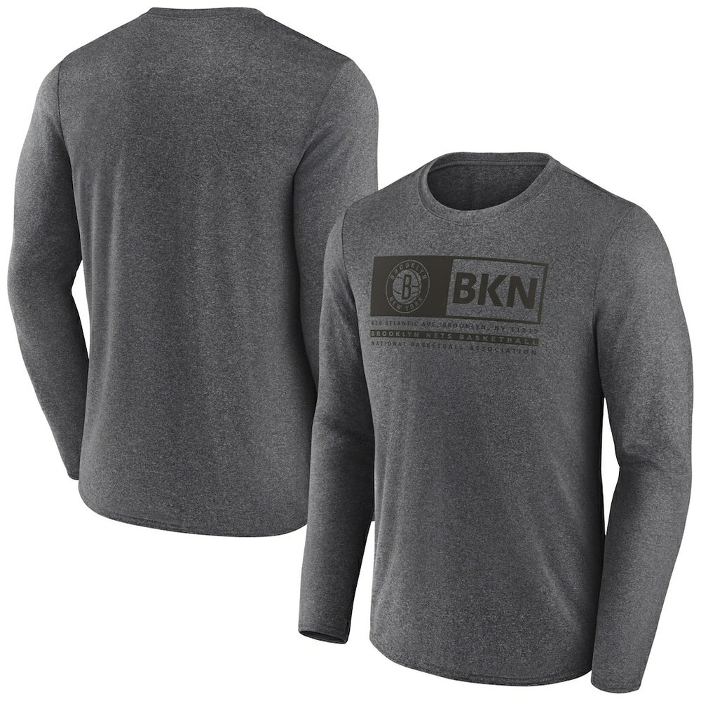 Brooklyn Nets Three-Point Play T-Shirt Heather Charcoal