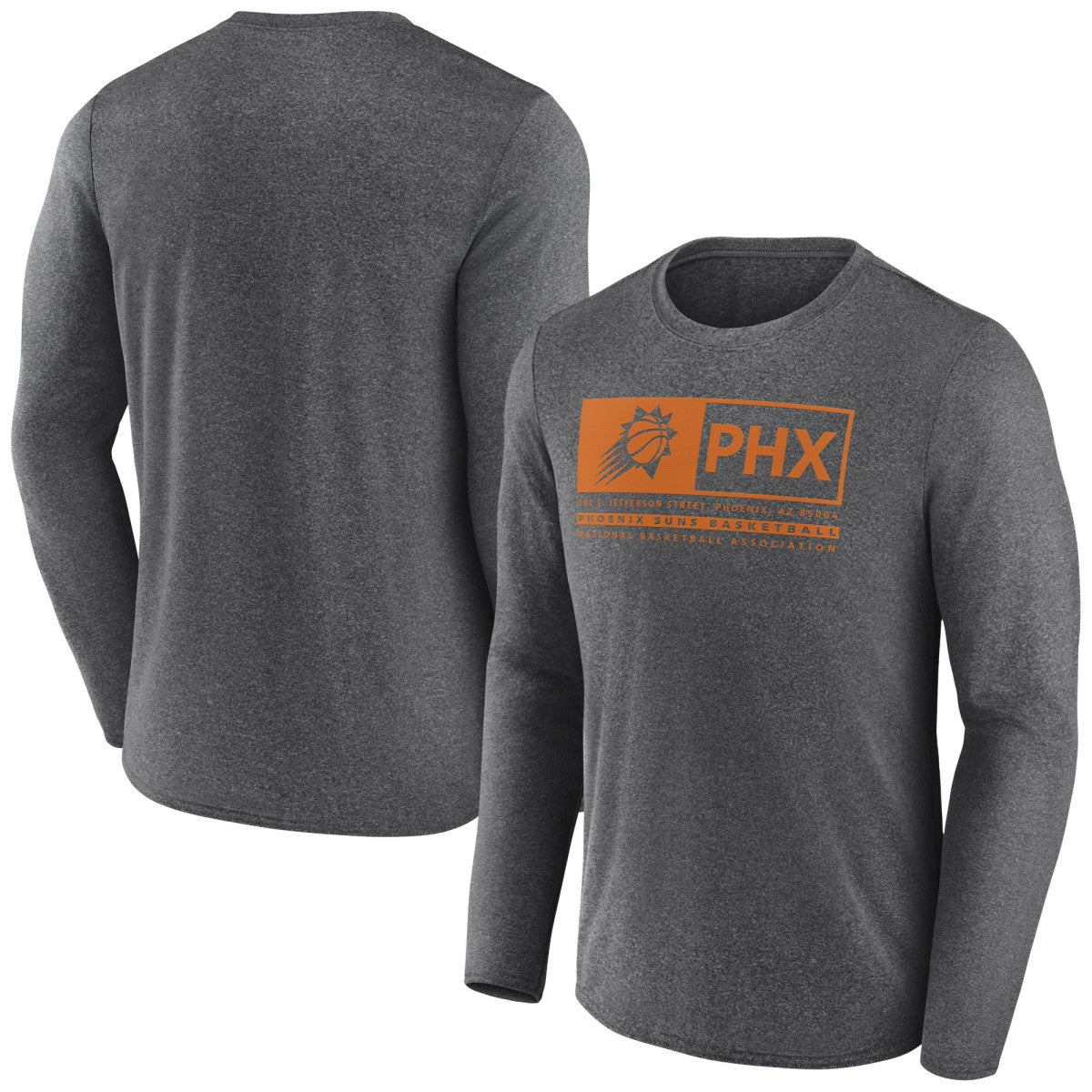 Phoenix Suns Three-Point Play T-Shirt Heather Charcoal