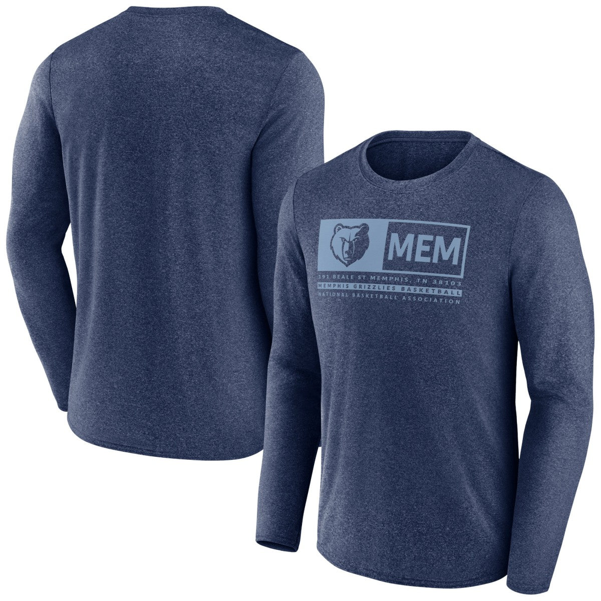 Memphis Grizzlies Three-Point Play T-Shirt Heather Navy