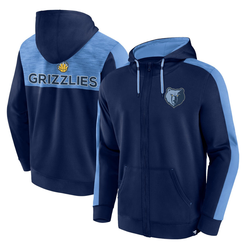 Memphis Grizzlies Rainbow Shot Full-Zip Hoodie Navy