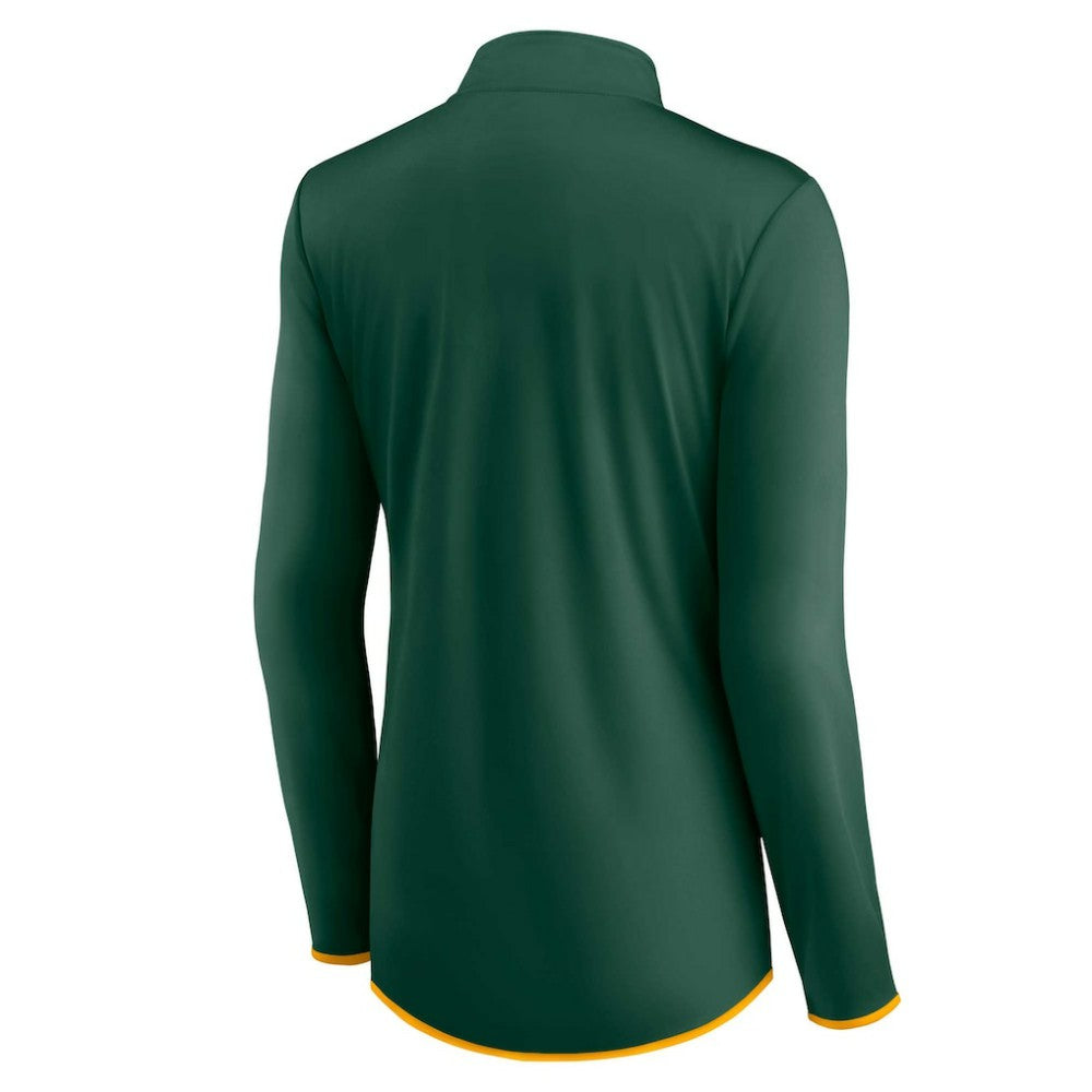 Athletics Fanatics Women's Corner Quarter-Zip Top - Green Tops