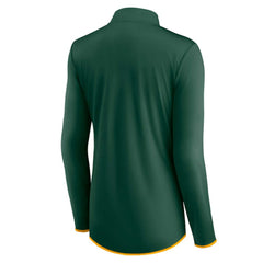 Athletics Fanatics Women's Corner Quarter-Zip Top - Green Tops
