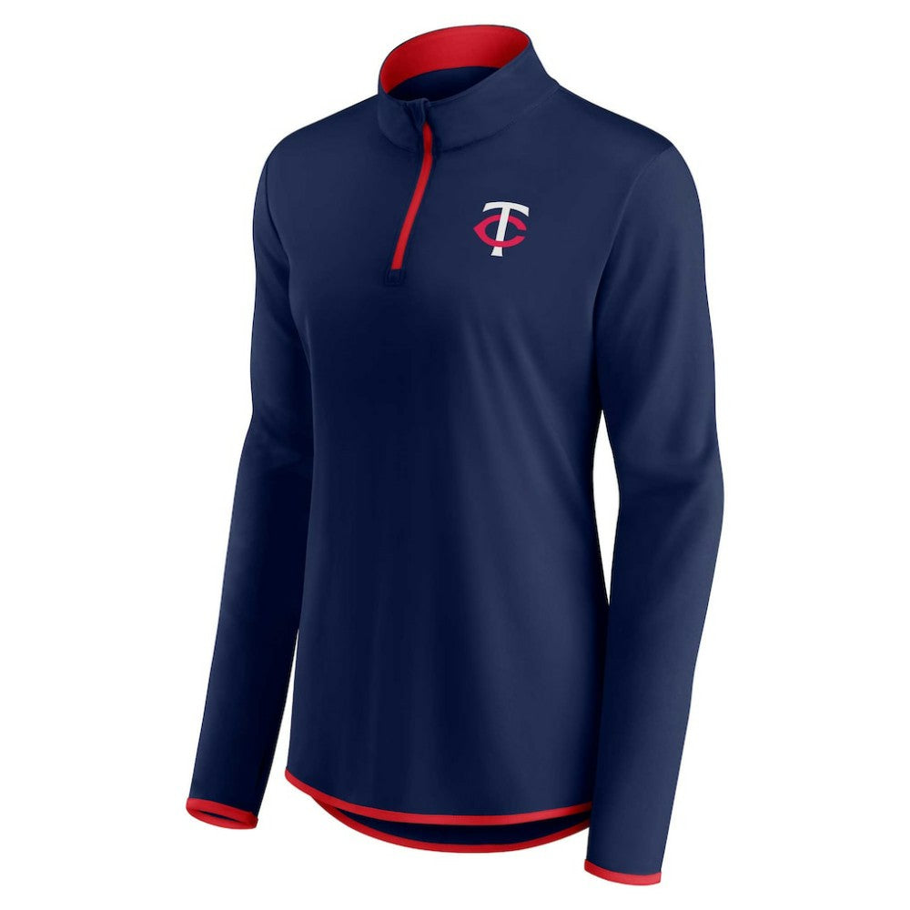 Minnesota Twins Fanatics Women's Corner Quarter-Zip Top - Navy Tops