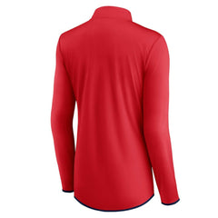 Washington Nationals Fanatics Women's Corner Quarter-Zip Top - Red Tops