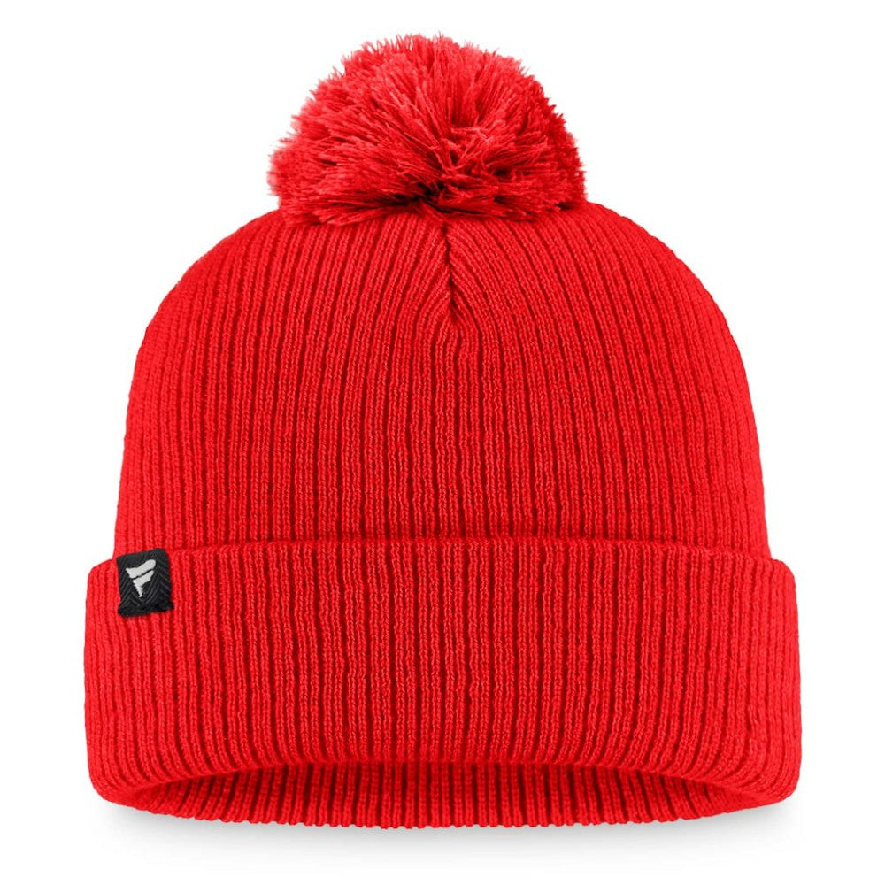 Washington Nationals Fanatics Women's Run The Bases Long Sleeve T-Shirt & Cuffed Knit Hat with Pom Combo Set - Red Hats