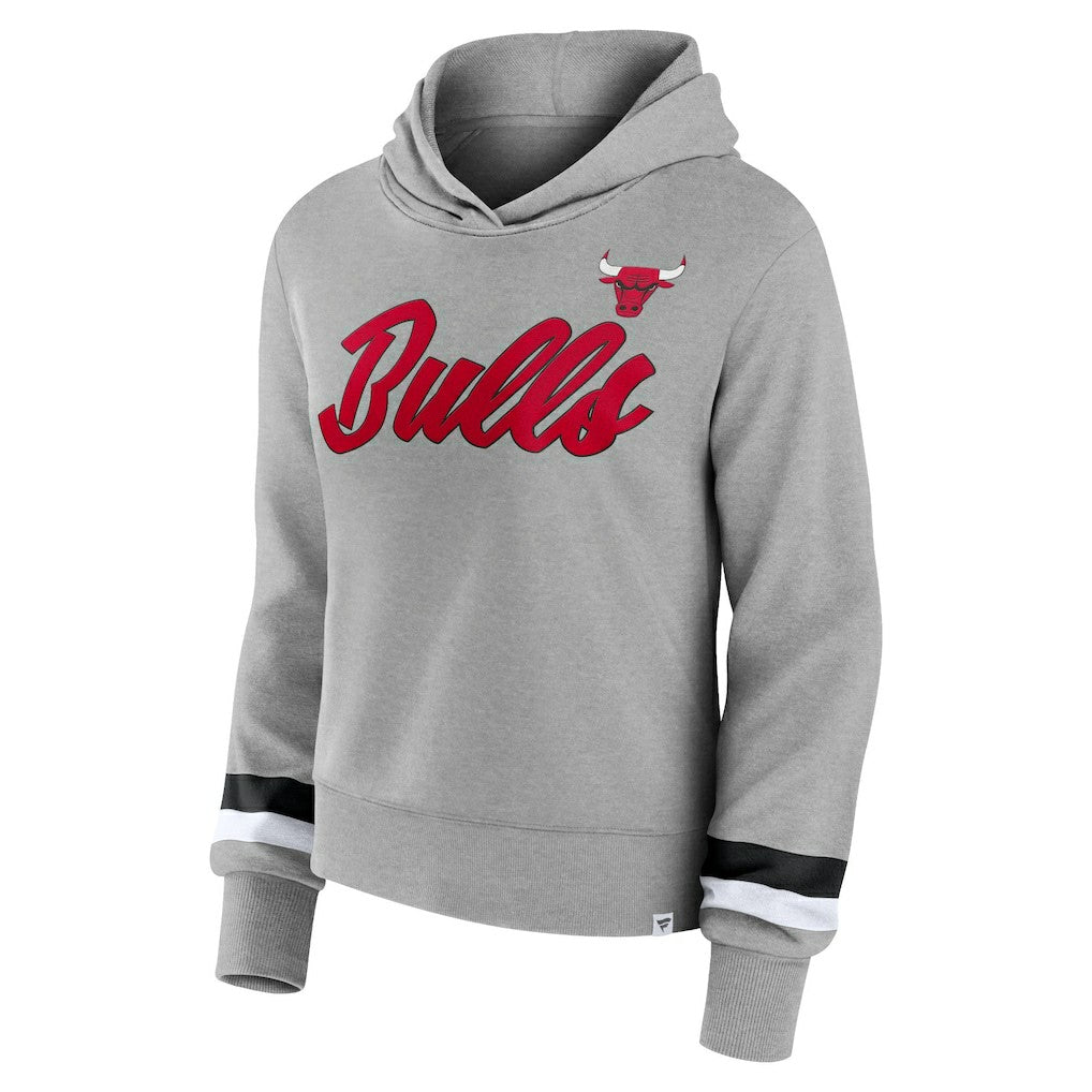 Chicago Bulls Women's Halftime Pullover Hoodie Heather Gray