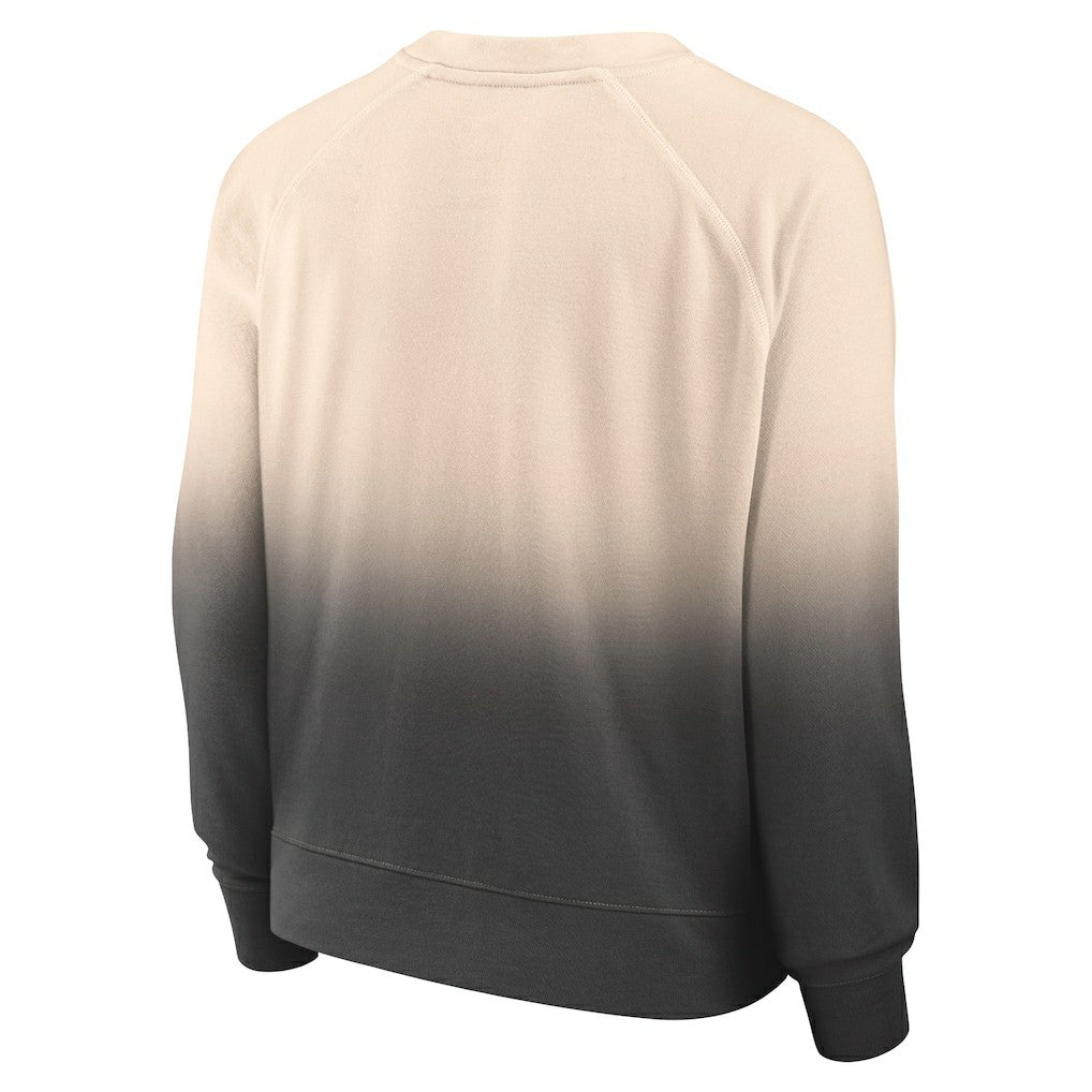 Chicago Bulls Women's Lounge Arch Raglan Pullover Sweatshirt Tan/Black