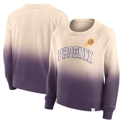 Phoenix Suns Women's Lounge Arch Raglan Pullover Sweatshirt Tan/Purple