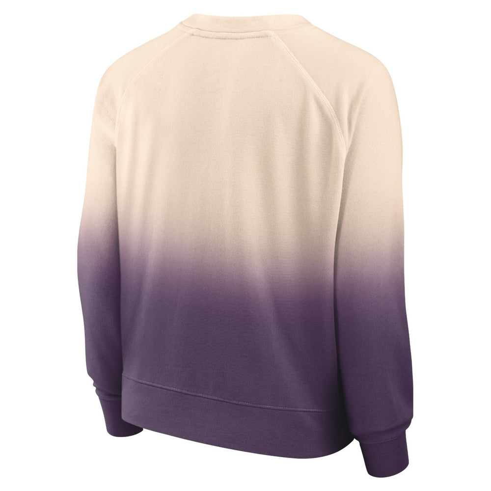 Phoenix Suns Women's Lounge Arch Raglan Pullover Sweatshirt Tan/Purple
