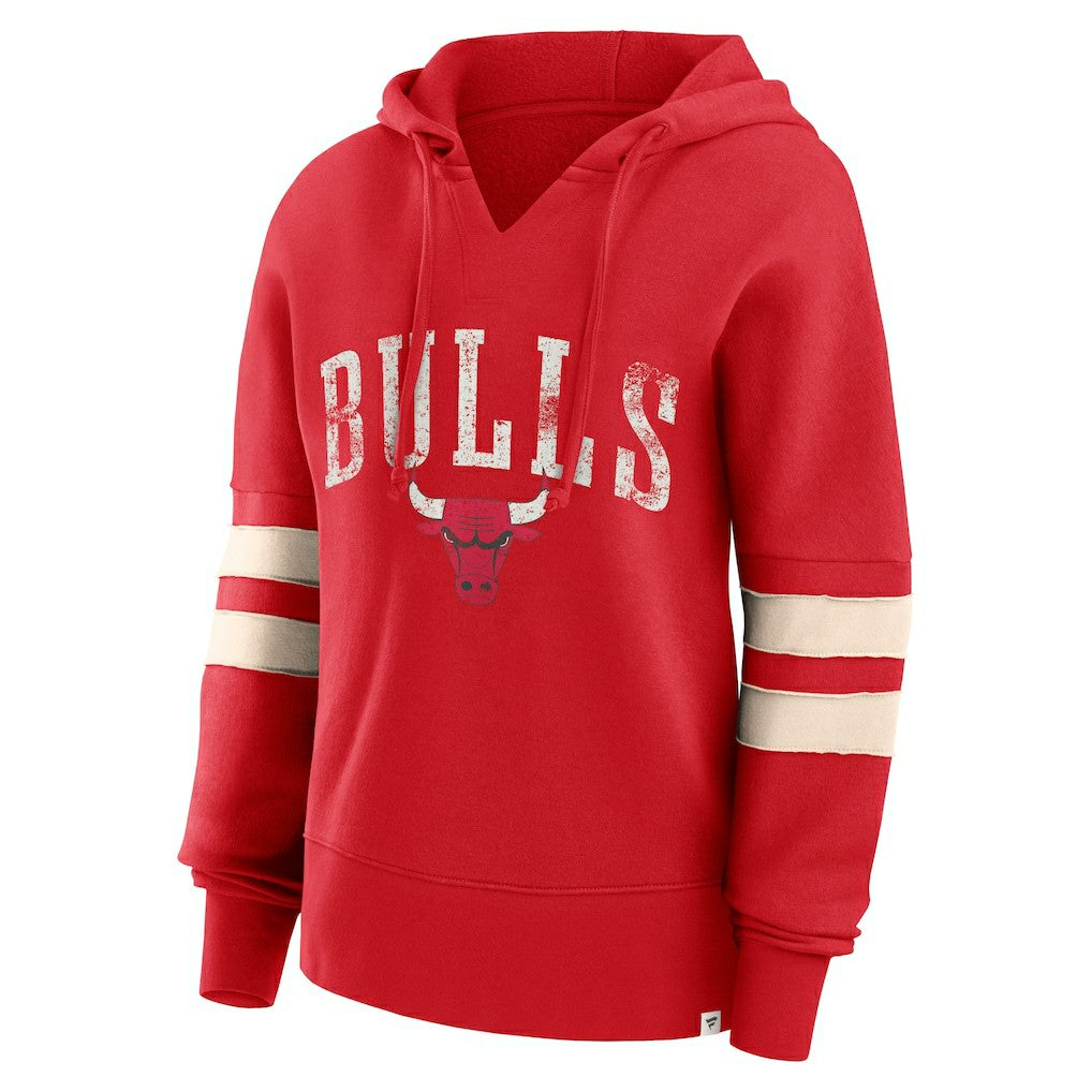 Chicago Bulls Women's Bold Move Dolman V-Neck High Hip Hoodie Red
