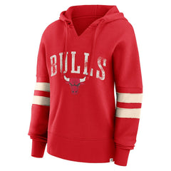 Chicago Bulls Women's Bold Move Dolman V-Neck High Hip Hoodie Red