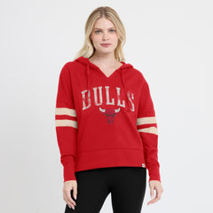 Chicago Bulls Women's Bold Move Dolman V-Neck High Hip Hoodie Red