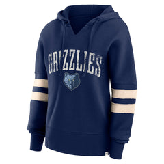 Memphis Grizzlies Women's Bold Move Dolman V-Neck High Hip Hoodie Navy