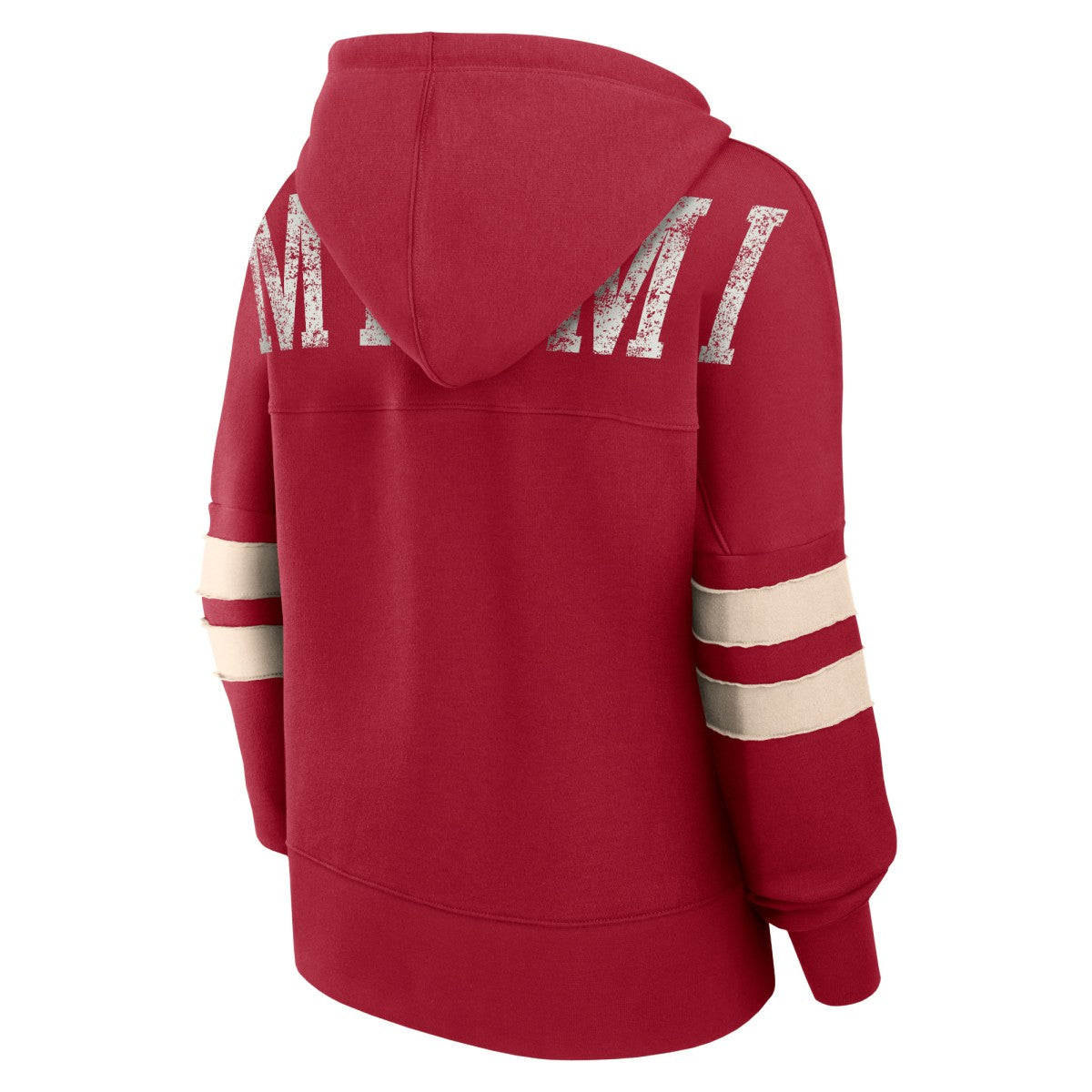 Miami Heat Women's Bold Move Dolman V-Neck High Hip Hoodie Red