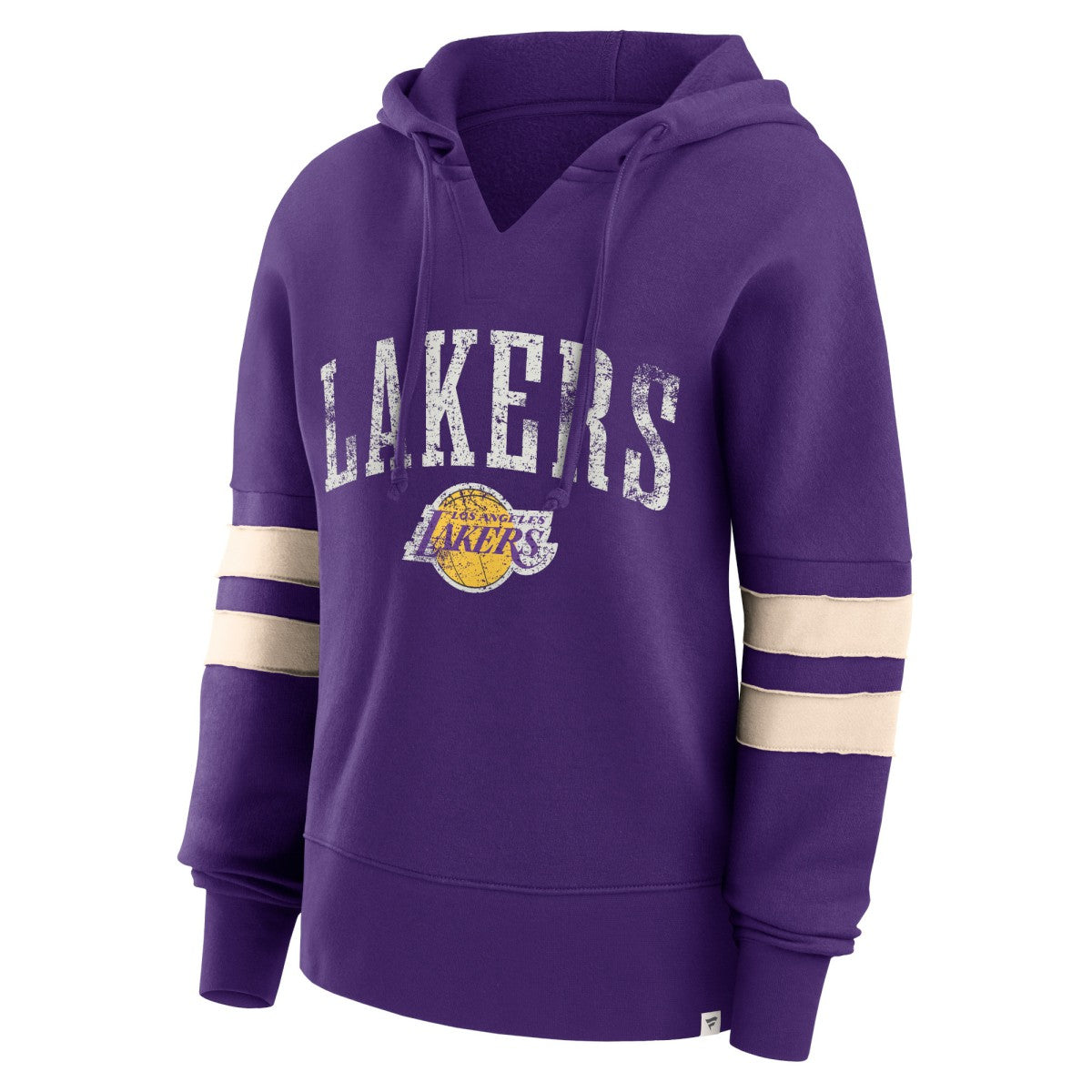 Los Angeles Lakers Women's Bold Move Dolman V-Neck High Hip Hoodie Purple