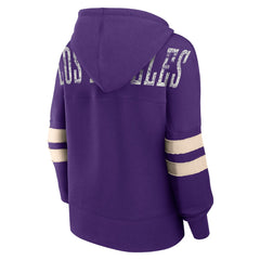 Los Angeles Lakers Women's Bold Move Dolman V-Neck High Hip Hoodie Purple