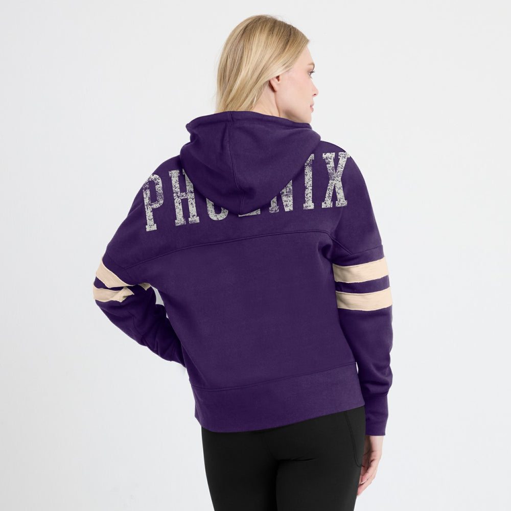 Phoenix Suns Women's Bold Move Dolman V-Neck High Hip Hoodie Purple