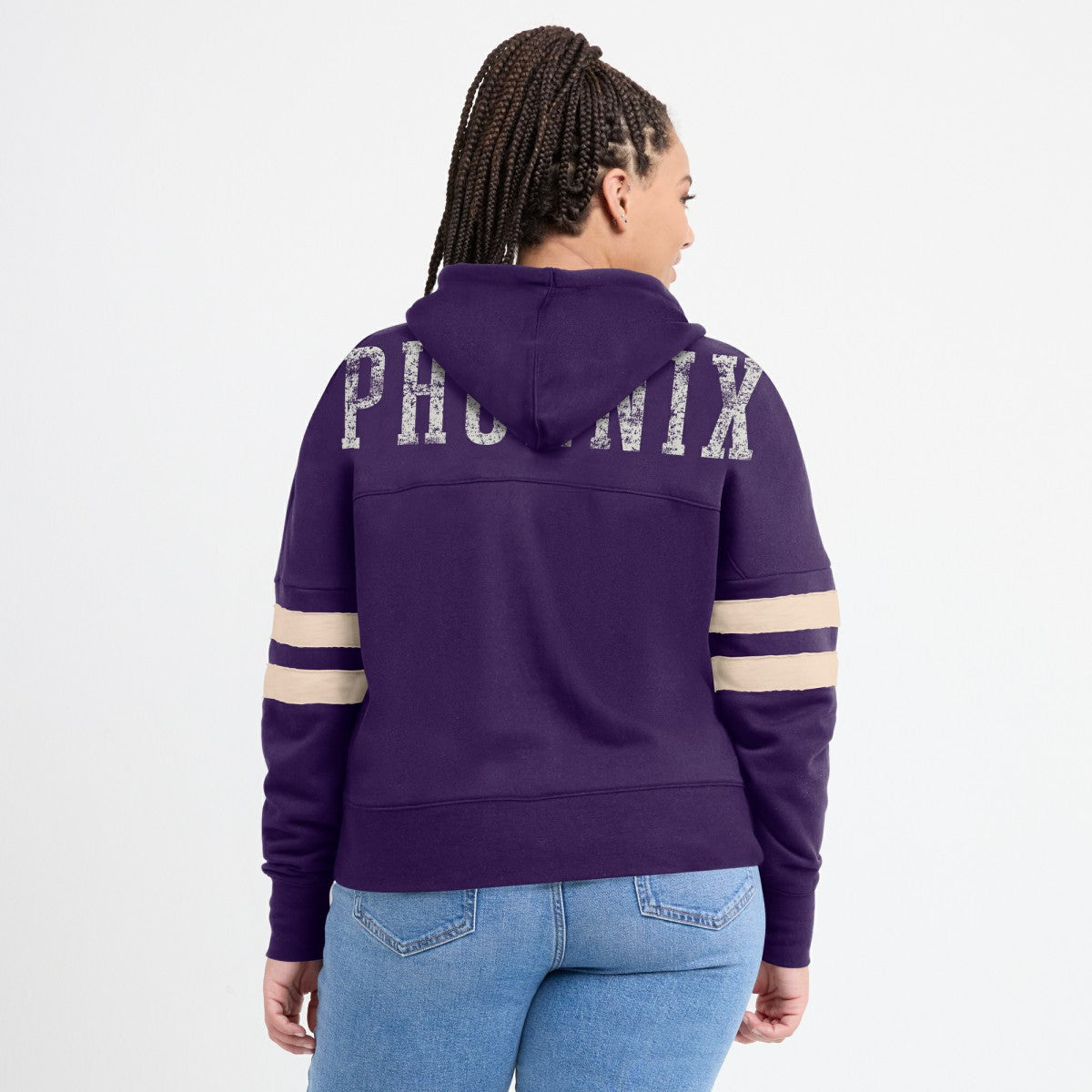 Phoenix Suns Women's Bold Move Dolman V-Neck High Hip Hoodie Purple
