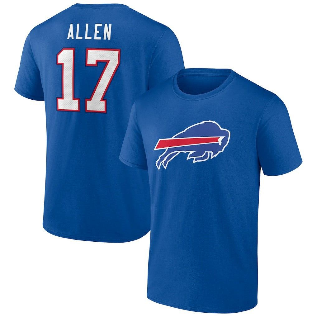 Josh Allen Buffalo Bills Icon Player Name & Number T-Shirt Royal