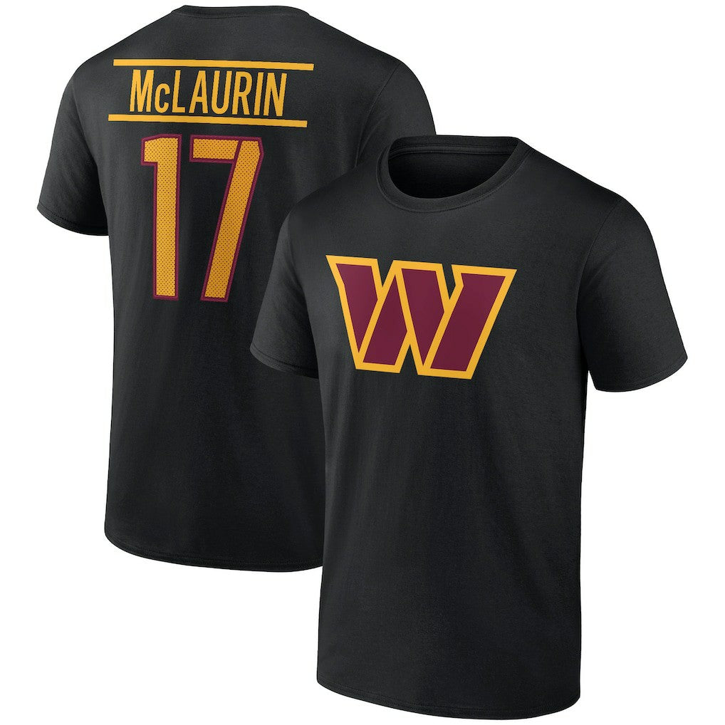 Terry McLaurin Washington Commanders Icon Player Name & Number T-Shirt Black